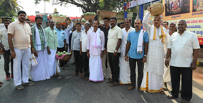 ಪರ್ಯಾಯಕ್ಕೆ ಹೊರೆಕಾಣಿಕೆಯಾಗಿ ಬಂದ ಮಟ್ಟುಗುಳ್ಳ